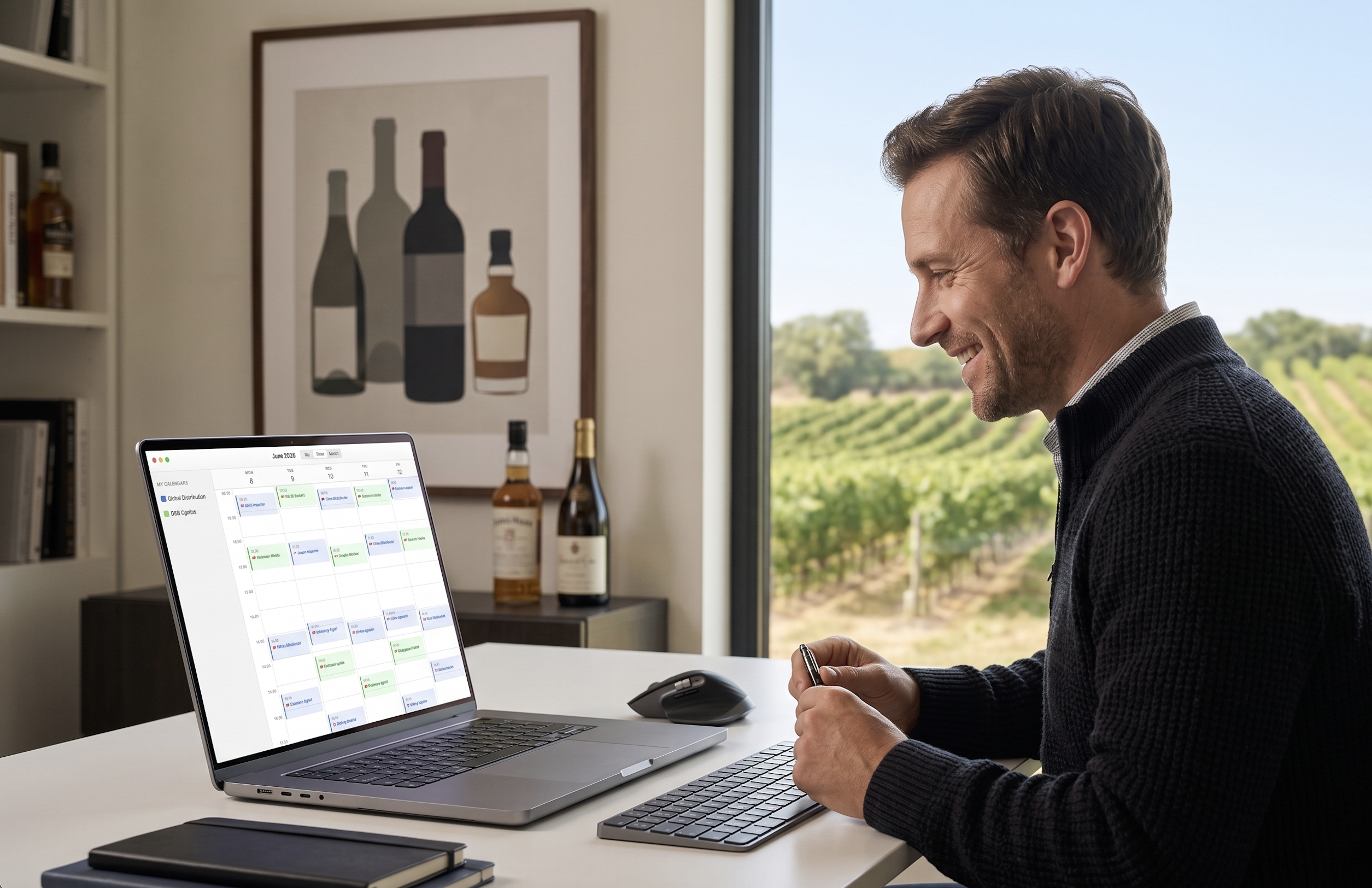 UpDistry calendar full of qualified buyer meetings